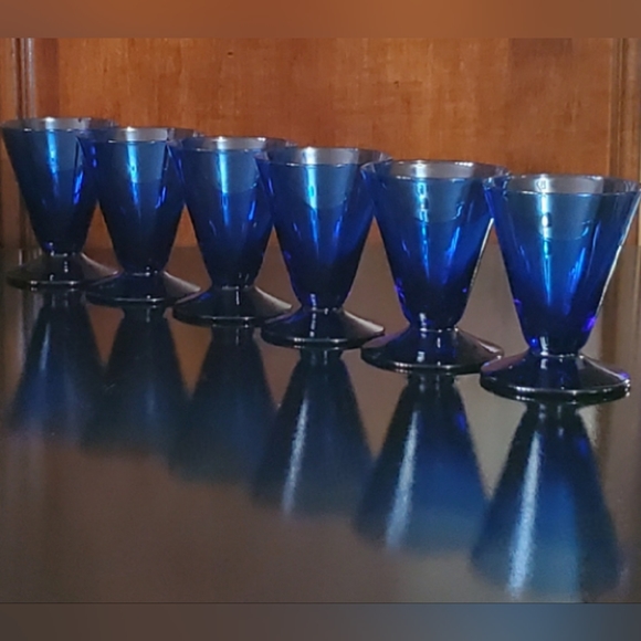 (6) Cobalt Blue 2oz Double Shot, Cordial, Shooter, Sake, Liquor, Shooter Glasses - Picture 6 of 10
